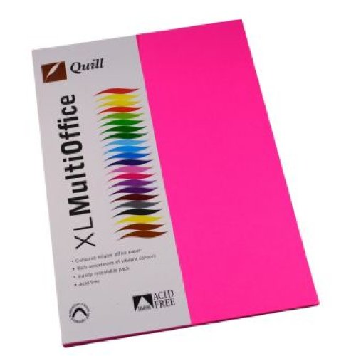 Copy Paper Quill XL 80gsm Fluoro Pink Skout Office Supplies