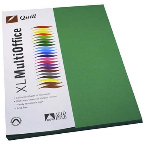 Coloured Copy Paper Quill A4 80gsm Emerald 100 Sheets Skout