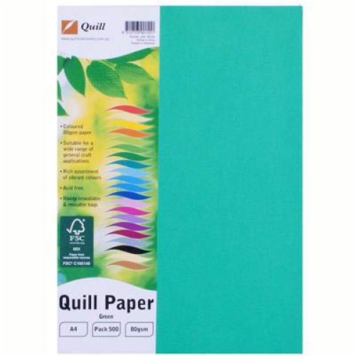 Copy Paper Quill A4 80gsm 500 Sheet Green Skout Office Supplies