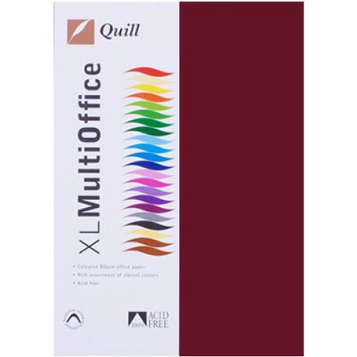 Copy Paper Quill A4 80gsm 500 Sheet Maroon Skout Office