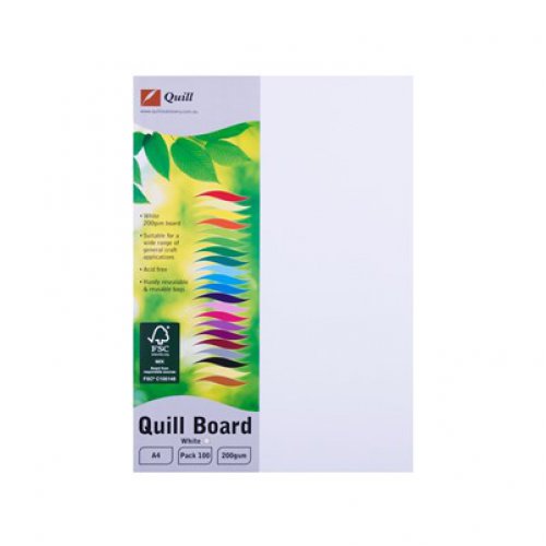 Cardboard XL A4 White - 200gsm - Pk 100 | Skout Office Supplies