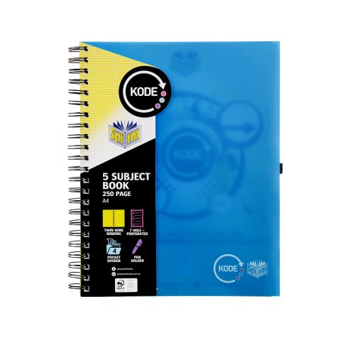 Note Book Spirax 250pg A4 5 Subject P960 Kode Blue Skout Office Supplies