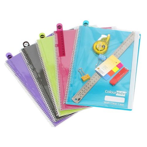 Notebook Marbig Colourhide A4 Assorted 240pg 5 Pack Skout