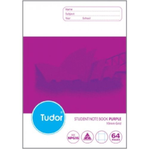 Grid Book - Tudor - 10mm - NSW Ruling - Purple - 64 Page | Skout Office ...