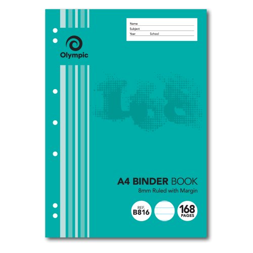 Binder Book - Olympic - A4 - 8mm - Ruled - 168pg | Skout Office Supplies
