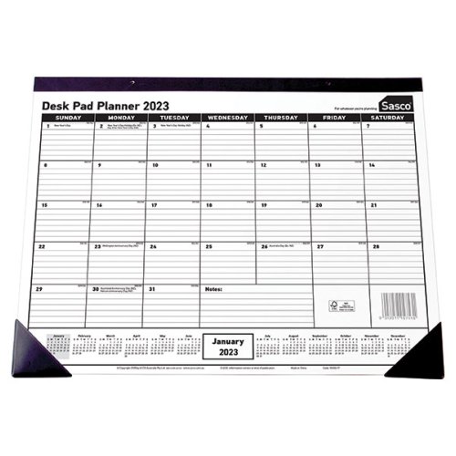 Desk Pad Planner Sasco Month To View 555x430mm 2023 Skout