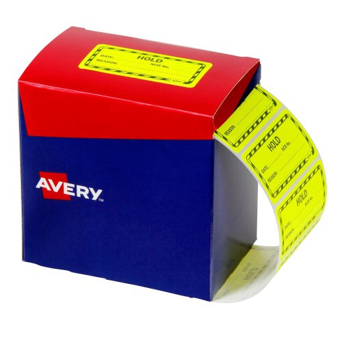 Adhesive Label Avery Hold Fluoro Yellow Roll