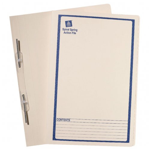 Spiral Spring File - Avery - FC - Buff printed Blue - Box of 25 | Skout ...