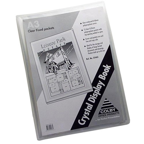 Display Book Colby A3 254A3 Crystal Fixed 12 Pocket Skout