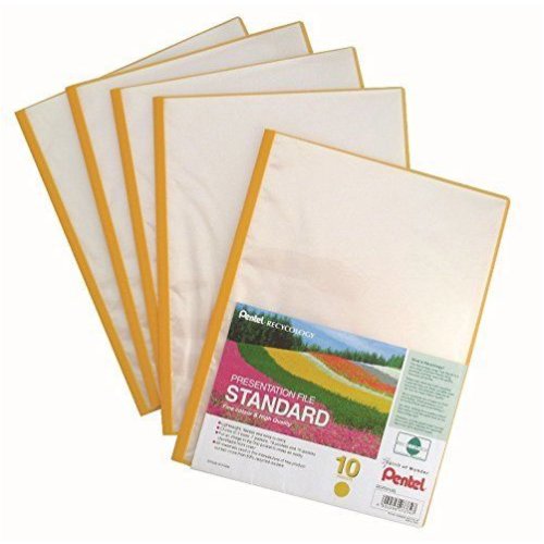 A4 Display Book Pentel Recycology Clear 20 Pocket Assorted Colours - View #9