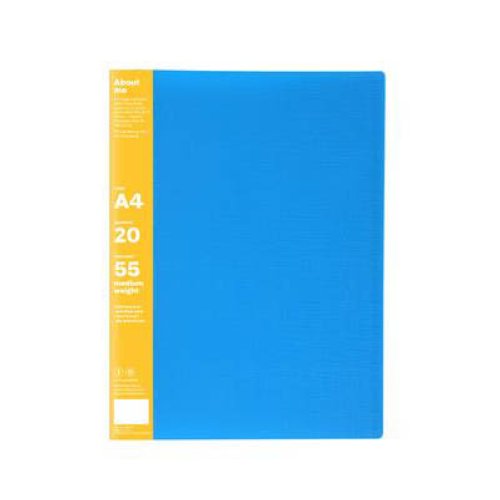 Display Book Colourhide A4 My Wingman 20 Pocket Blue Skout
