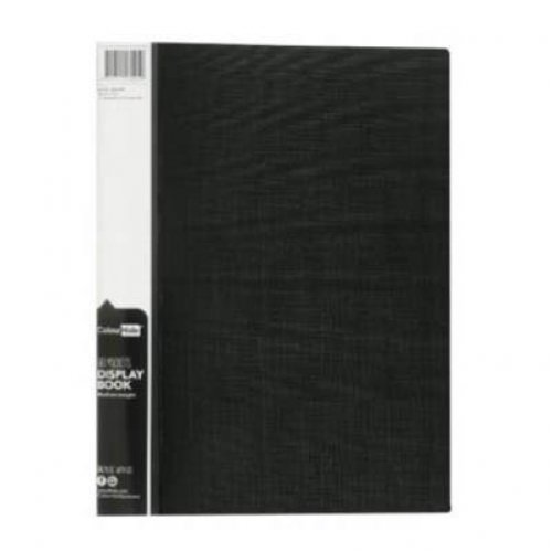 My Biggest Display Book Colourhide A4 60 Pockets Black Skout