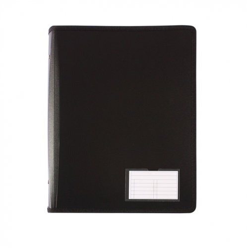 Zippered Binder Bantex A4 2 Dring 25mm Black Skout Office