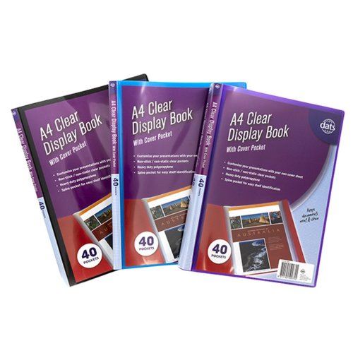 Display Book A4 Dats 40 Pocket Fixed with Insert Cover Skout Office