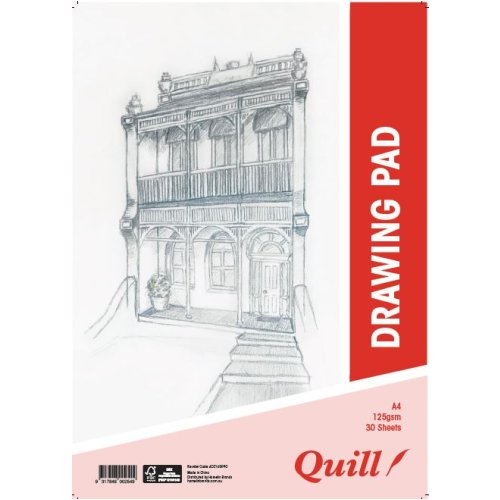 Drawing Pad Quill A4 125GM 30PG Skout Office Supplies