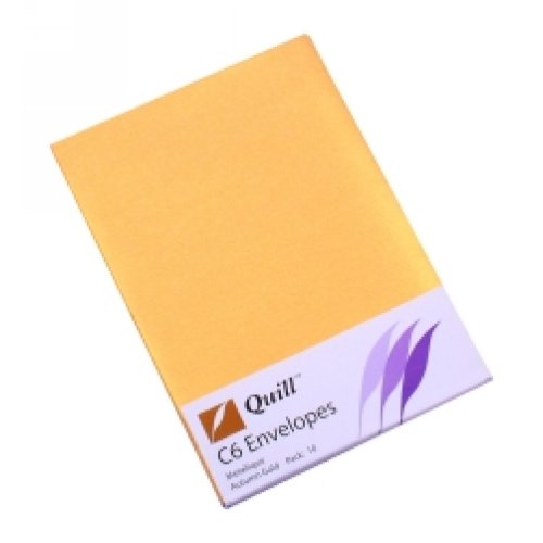 Envelopes Quill C6 Metallique Autumn Gold (10 Pack) Skout Office Supplies