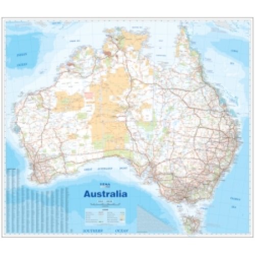 Map Hema Australia Wall Laminated 1000x875 | Skout Office Supplies