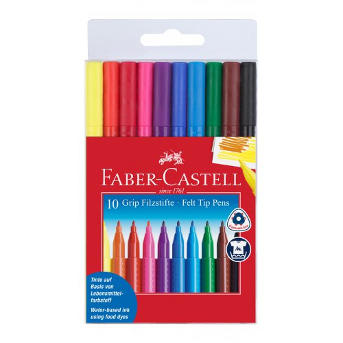 Coloured Markers Faber Castell Dot Grip Triangular Wallet