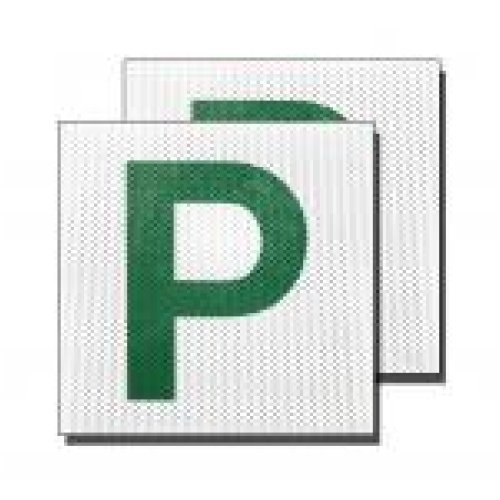 Driver P Plates QLD Electrostatic P2 (green P) Pack of 2