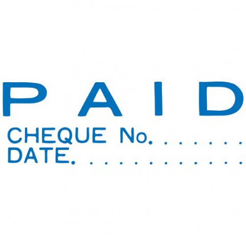 Stamp Xstamper Paid/Chq/Date Blue Skout Office Supplies