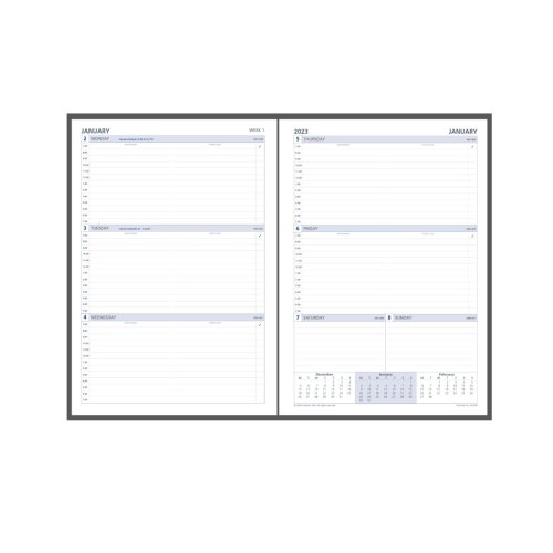 Dayplanner Refill Debden EX5700 Dated A4 Week To Opening 2024