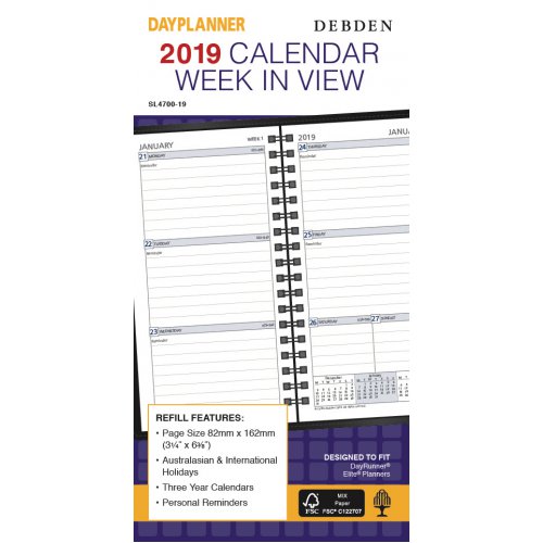 Dayplanner Refill Debden SL4700 Dated WeekToOpening 2022