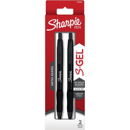 Gel Pen Sharpie S Gel Retractable 0.7mm Matte Black Card of