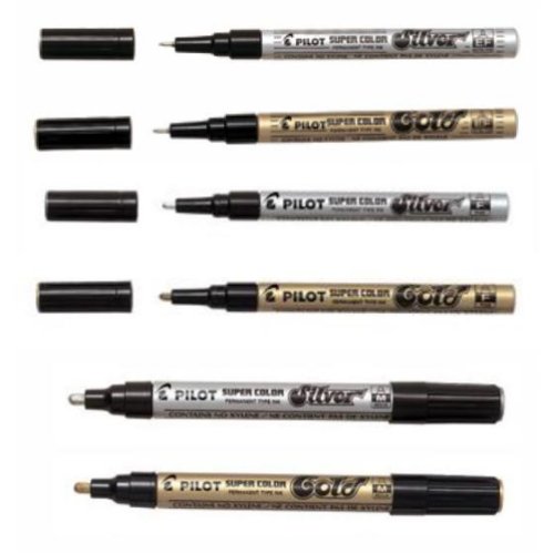 Permanent Marker Pilot Gold/silver 60 Pack Skout Office Supplies