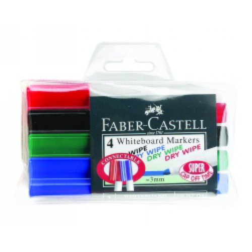 Whiteboard Marker Faber Castell Assorted Wallet of 4 Skout