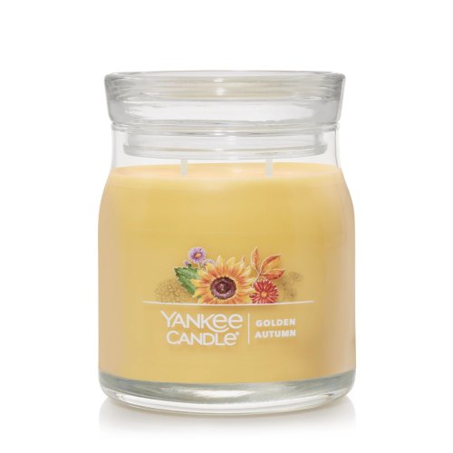 Candle Yankee Signature Medium Jar Golden Autumn Skout Office Supplies
