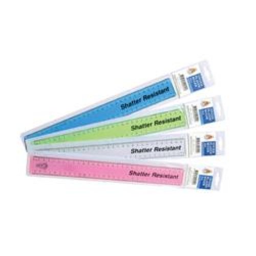 Ruler Sovereign 30cm Tinted Shatter Resistant Skout Office