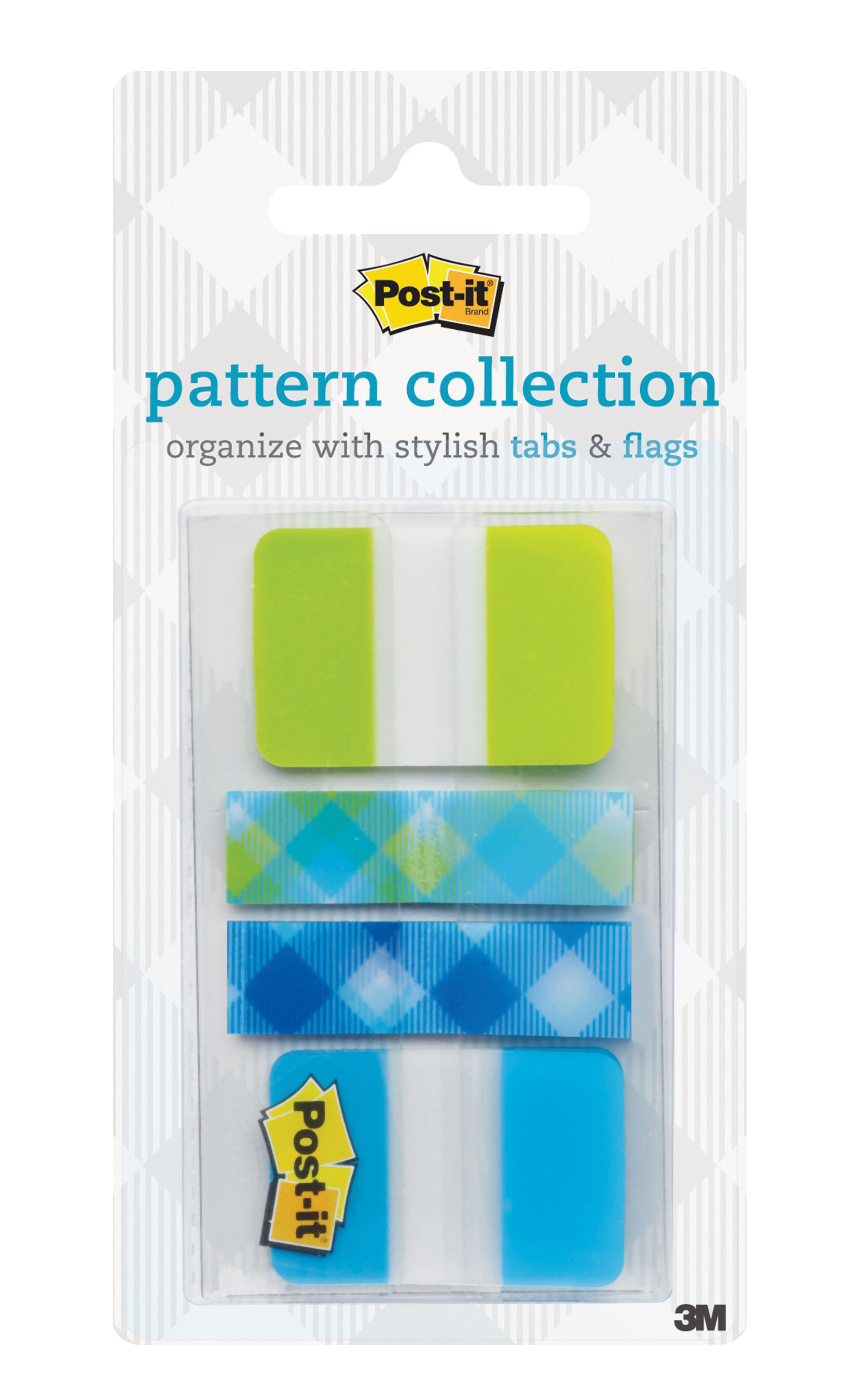 Postit Tabs/flags Combo 25mm/12mm 686LAPLAID Lime/aqua (Pack of