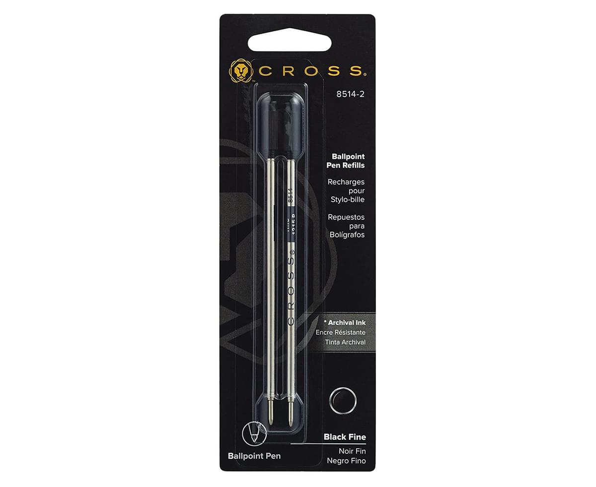 Pen Refill Cross F Black 8514 Pack of 2 Skout Office Supplies