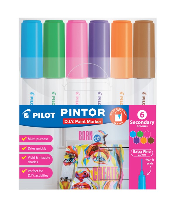 Paint Marker Pilot Pintor Extra Fine 0.7mm Secondary 6 Pack